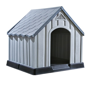 Cușcă pentru câini, gri, 92x87x91 cm, plastic - Img 2