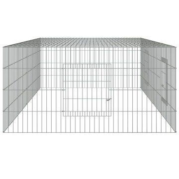 Cușcă pentru iepuri, 2 panouri, 220x110x55 cm, fier galvanizat - Img 7