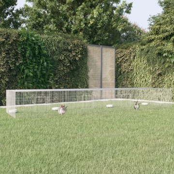 Cușcă pentru iepuri, 4 panouri, 325x109x54 cm, fier galvanizat - Img 1