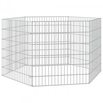 Cușcă pentru iepuri, 6 panouri, 54x60 cm, fier galvanizat - Img 2