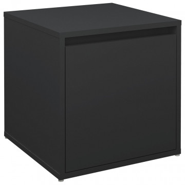 Cutie cu sertar, negru, 40,5x40x40 cm, lemn compozit - Img 2