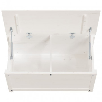 Cutie de depozitare, alb, 80x40x45,5 cm, lemn masiv de pin - Img 7