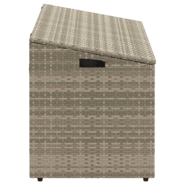 Cutie de depozitare grădină gri deschis 110x50x58 cm polirattan - Img 8