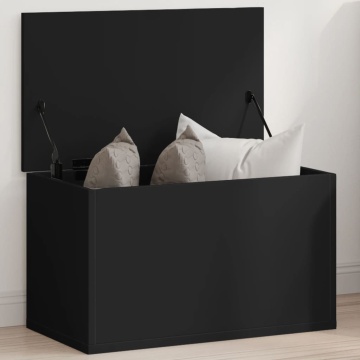 Cutie de depozitare, negru, 60x35x35 cm, lemn prelucrat - Img 1