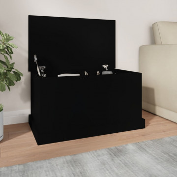 Cutie de depozitare, negru, 70x40x38 cm, lemn prelucrat - Img 1