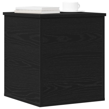 Cutie de depozitare Negru Stejar 40x42x46 cm din lemn stratificat - Img 3