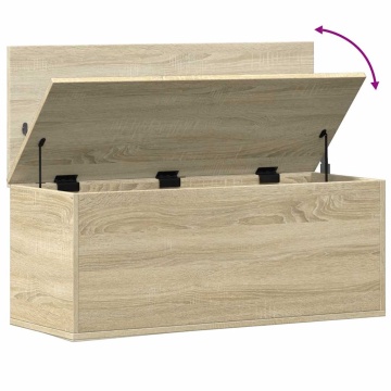 Cutie de depozitare, stejar sonoma, 90x35x35 cm, lemn prelucrat - Img 7