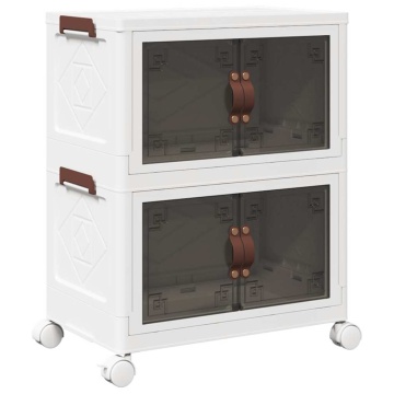 Cutie de depozitare stivuită cu roți 28 L 48,5x29,5x59,5 cm - Img 2