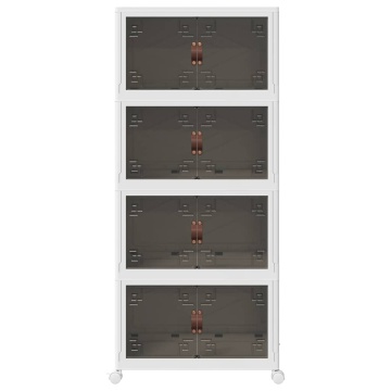 Cutie de depozitare stivuită cu roți 4 niveluri 75L 65x40x145cm - Img 4