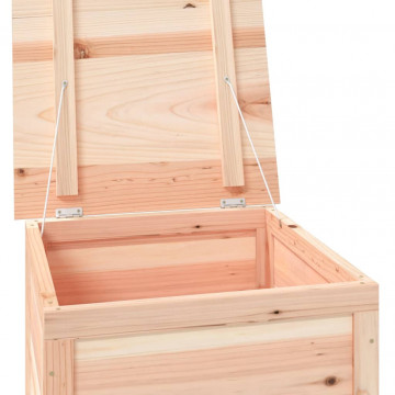 Cutie de perne de exterior 50x50x56 cm din lemn masiv de brad - Img 5