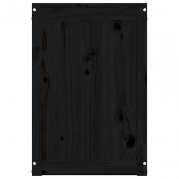 Cutie de rufe, negru, 88,5x44x66 cm, lemn masiv de pin - Img 6