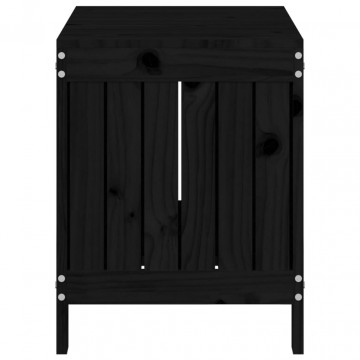 Cutie depozitare grădină, negru, 76x42,5x54 cm, lemn masiv pin - Img 6