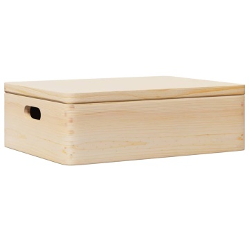 Cutie din lemn cu capac 40x30x23 cm din lemn masiv de pin - Img 2