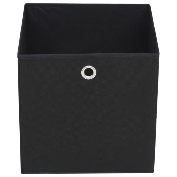 Cutii depozitare, 10 buc., negru, 28x28x28 cm, material nețesut - Img 4