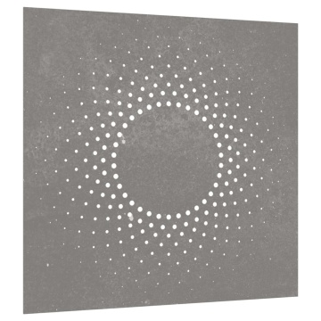 Decor perete de grădină 55x55 cm design soare oțel Corten - Img 3