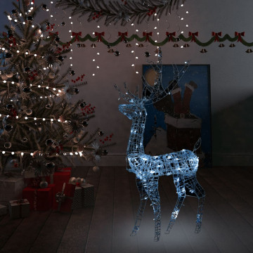 Decorațiune de Crăciun ren 140 LED-uri alb rece 120 cm acril