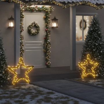 Decorațiune stea cu lumini de Crăciun cu țăruși, 115 LED, 85 cm - Img 1