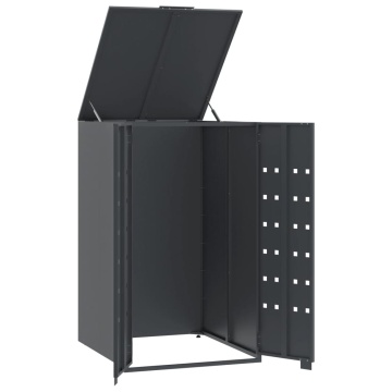 Depozitare coș gunoi cu roți 1 coș antracit 69x79x117 cm oțel - Img 6