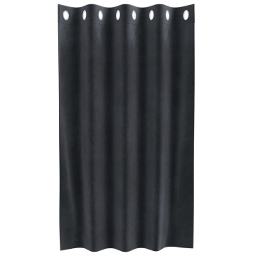 Draperii blackout cu œillets 2 buc dark grey velvet - Img 3