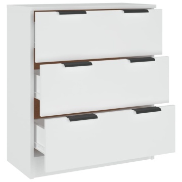 Dulap, alb, 60x30x70 cm, lemn prelucrat - Img 6