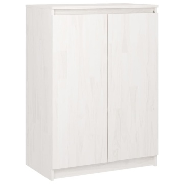 Dulap, alb, 60x36x84 cm, lemn masiv de pin - Img 2