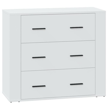 Dulap, alb, 80x33x70 cm, lemn prelucrat - Img 2