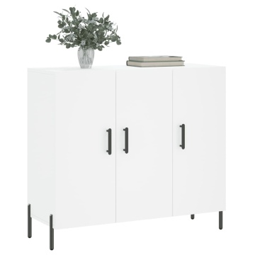 Dulap, alb, 90x34x80 cm, lemn compozit - Img 3