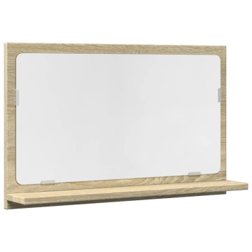 Dulap baie cu oglindă stejar sonoma 60x11x37 cm lemn prelucrat - Img 2