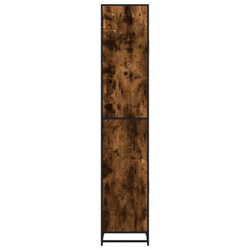 Dulap baie stejar fumuriu 35x37,5x188,5 cm lemn prelucrat/metal - Img 5