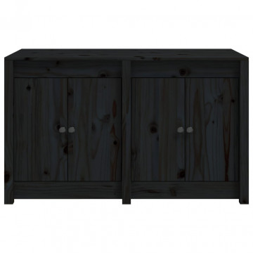 Dulap bucătărie de exterior negru, 106x55x64 cm, lemn masiv pin - Img 8