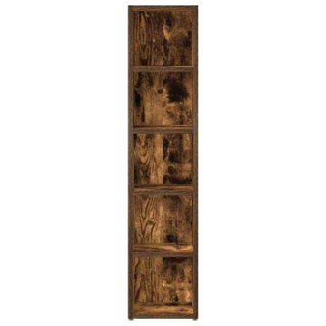 Dulap CD-uri 2 buc. stejar fumuriu 21x16x93,5 cm lemn prelucrat - Img 8
