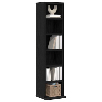 Dulap CD-uri Stejar negru 21x20x88 cm Lemn prelucrat - Img 4