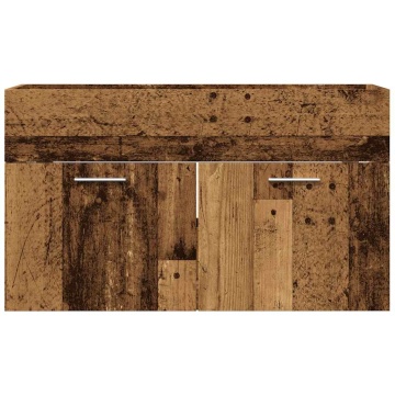 Dulap chiuvetă baie, lemn vechi, 80x38,5x46 cm, lemn prelucrat - Img 4