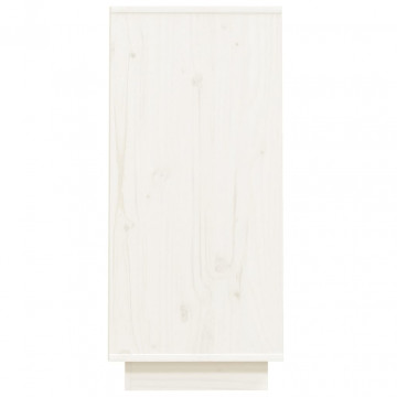 Dulap consolă, alb, 60x34x75 cm, lemn masiv de pin - Img 6