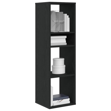 Dulap cu cărți negru 34x31x112 cm lemn prelucrat - Img 1