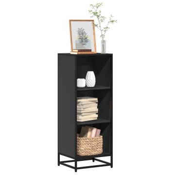 Dulap cu cărți negru 40x35x107,5 cm lemn prelucrat - Img 1