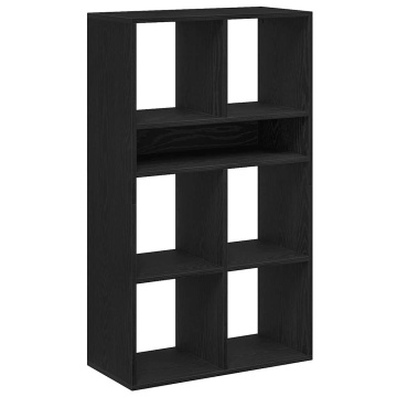 Dulap cu cărți negru 66x31x112 cm lemn prelucrat - Img 2