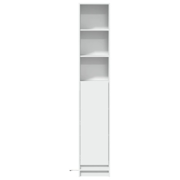 Dulap cu LED, alb, 36x32,5x200 cm, lemn prelucrat - Img 5