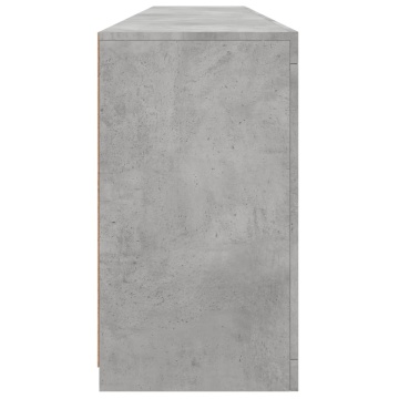 Dulap cu lumini LED, gri beton, 202x37x67 cm - Img 7