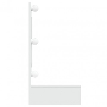 Dulap cu oglindă și LED, alb, 90x31,5x62 cm - Img 8
