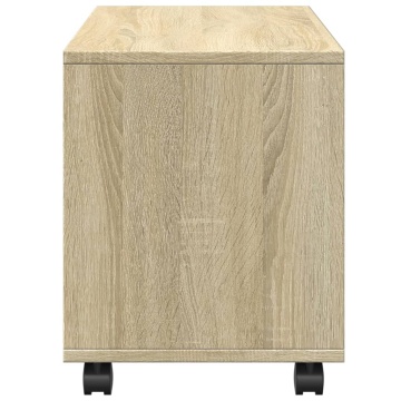 Dulap cu roți, stejar sonoma, 72x33x42,5 cm, lemn prelucrat - Img 5