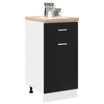 Dulap cu Sertar Inferior - Stejar Negru, 40x46x81.5 cm, Fabricat din Lemn Prelucrat - Img 3