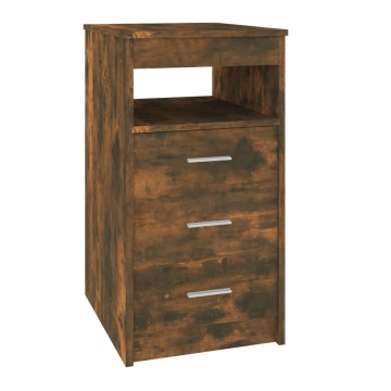 Dulap cu sertar, stejar fumuriu, 40x50x76 cm, lemn prelucrat - Img 2