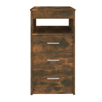 Dulap cu sertar, stejar fumuriu, 40x50x76 cm, lemn prelucrat - Img 8