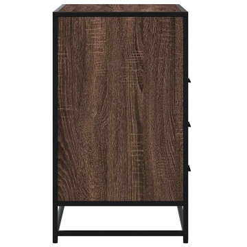 Dulap cu sertar, stejar maro, 70x41x70 cm, lemn prelucrat - Img 5