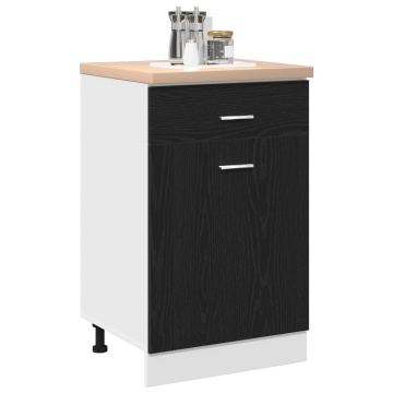 Dulap cu Sertare Black Oak - 50x46x81.5 cm, Fabricat din Lemn Prelucrat - Img 3