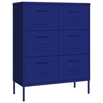 Dulap cu sertare, bleumarin, 80x35x101,5 cm, oțel - Img 2