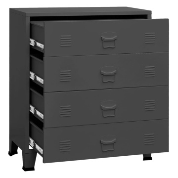 Dulap cu sertare industrial, antracit, 78x40x93 cm, metal - Img 5