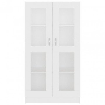 Dulap cu vitrină, alb, 82,5 x 30,5 x 150 cm, PAL - Img 5