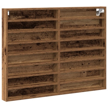 Dulap cu vitrină, lemn vechi, 100x8,5x75 cm, lemn prelucrat - Img 2